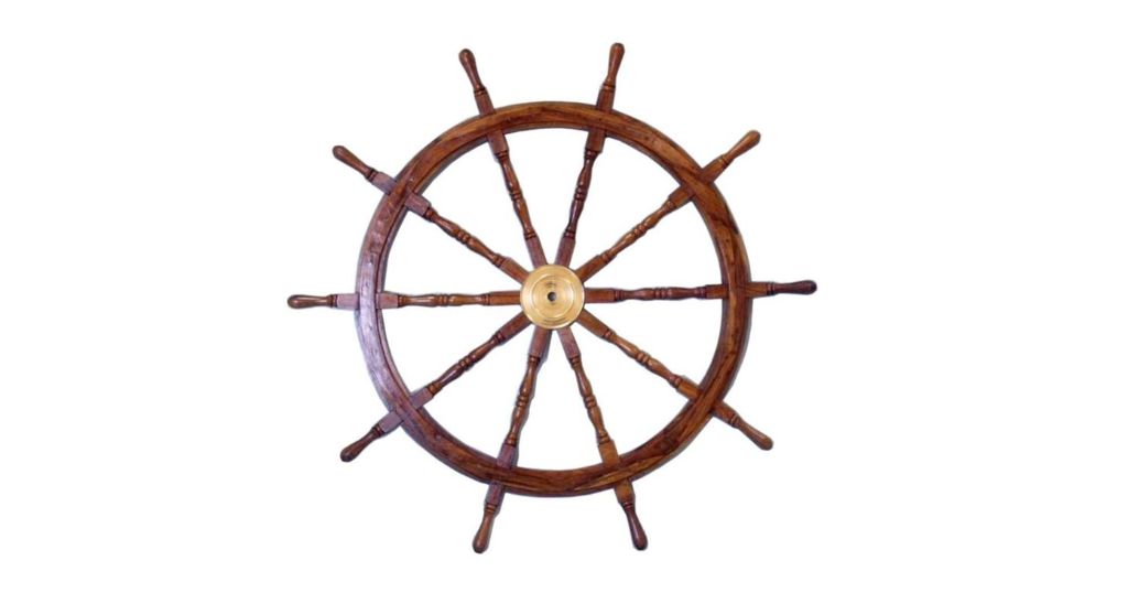 Small Decorative Ship's Wheel that is 18 inches long